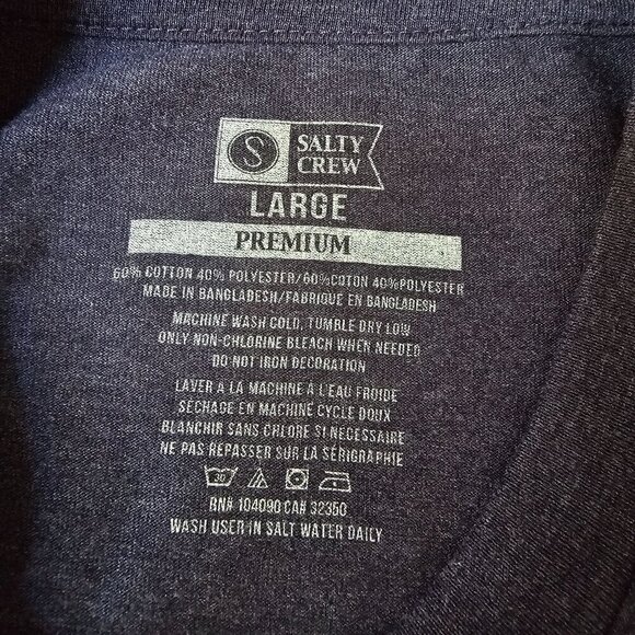 Salty Crew Men's Large Long Sleeve Shirt - Thrill Seekers & Risk Takers, Size L - Picture 5 of 8